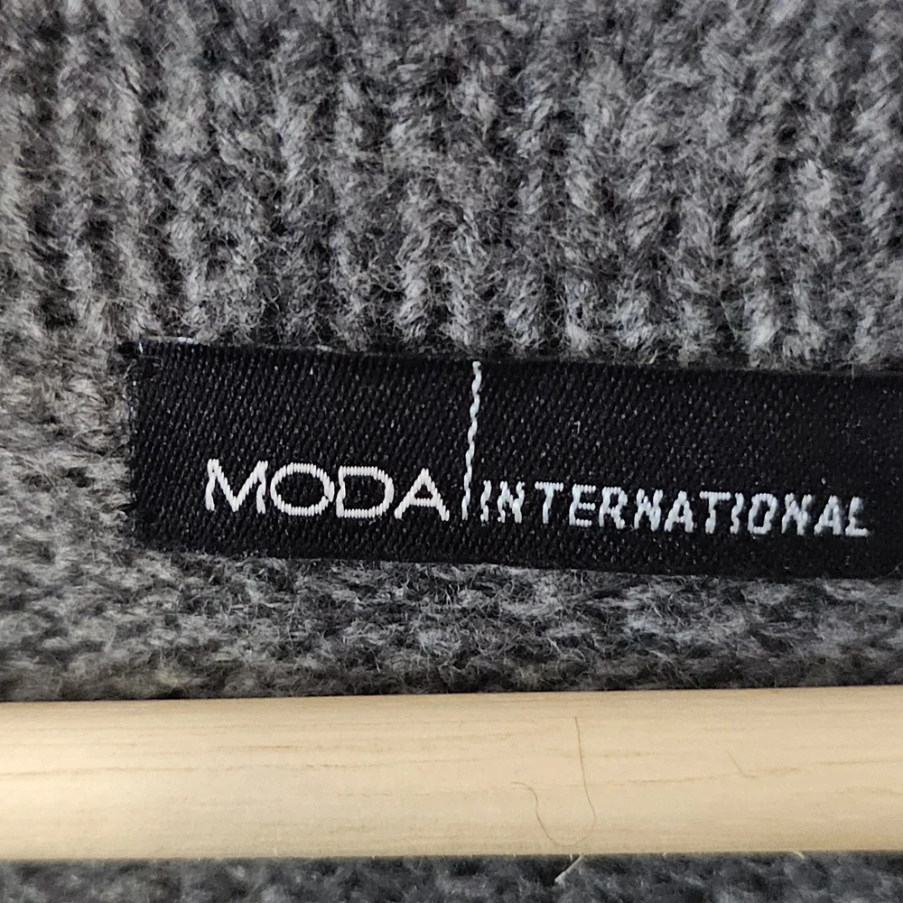 Moda International Gray Women's Long Cardigan Sweater - Picture 3 of 6